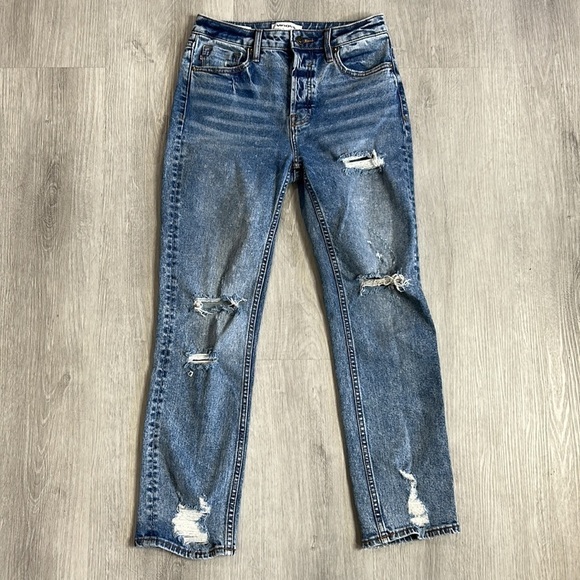 Vigoss • Stevie cropped straight leg distressed jeans - Picture 1 of 8